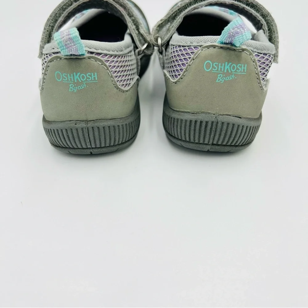 Oshkosh B’gosh shoes Blyss Mary Jane sandals loafers gray kids girl size 6